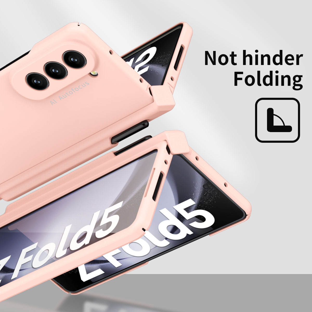 For Samsung Galaxy Z Fold5 5G PC Phone Case Anti-drop Cover with Tempered Glass Screen Film and Stylus