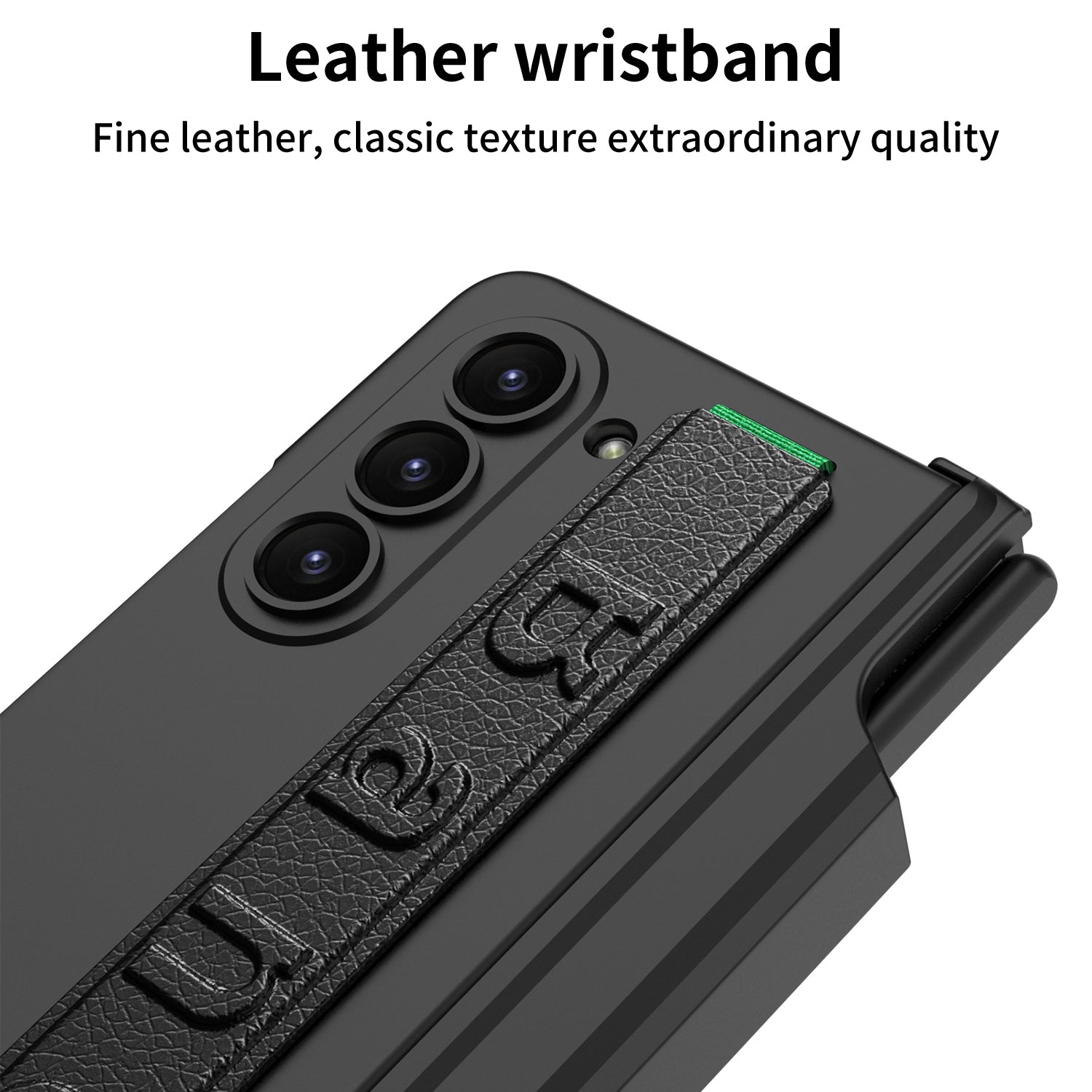 GKK For Samsung Galaxy Z Fold5 5G Case Pen Holder Wrist Strap PC Phone Cover with Front Screen Film
