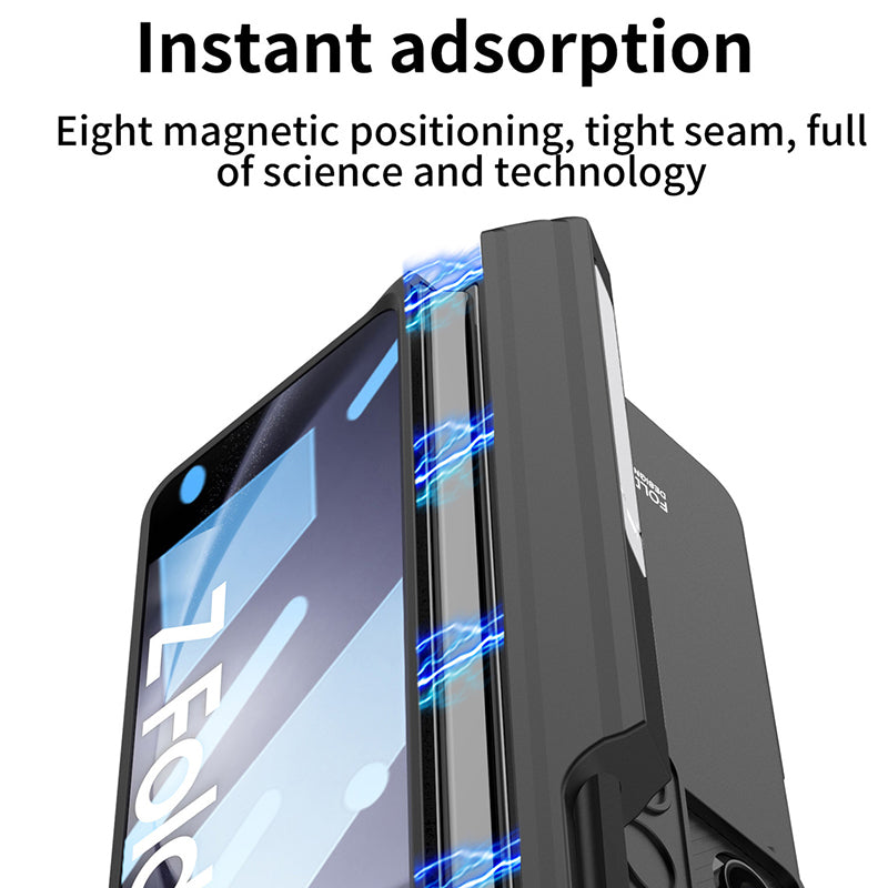 GKK For Samsung Galaxy Z Fold5 5G Case PC Kickstand Phone Cover with Screen Film