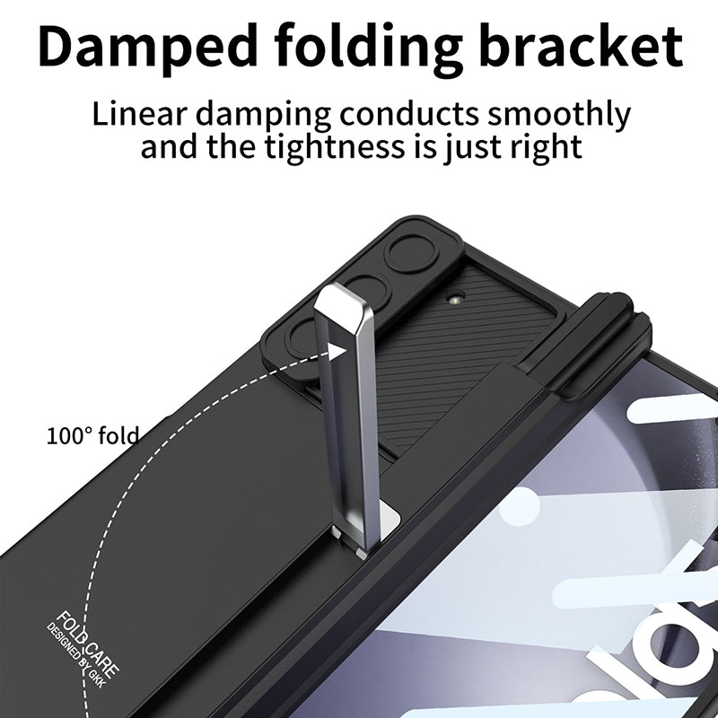 GKK For Samsung Galaxy Z Fold5 5G Case PC Kickstand Phone Cover with Screen Film