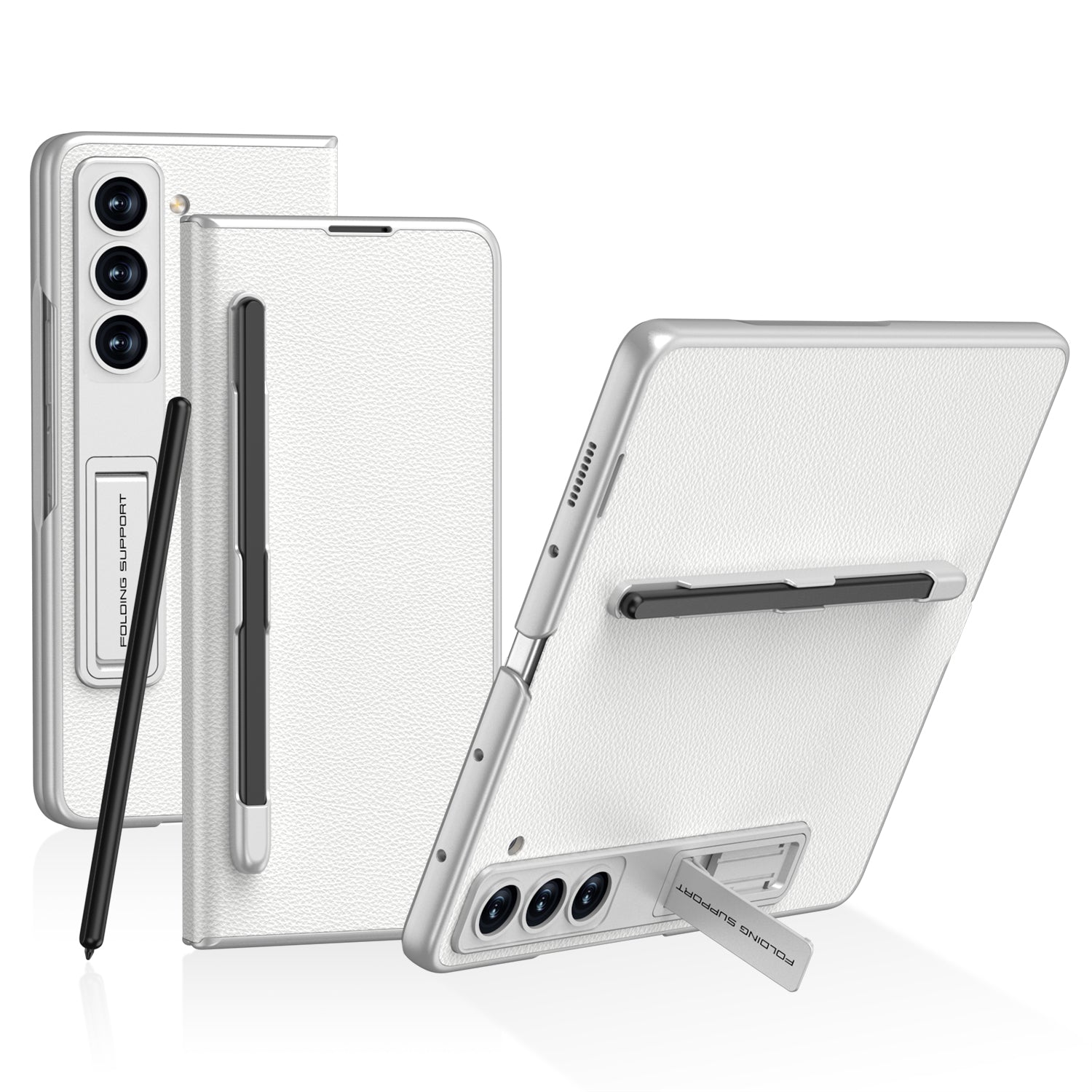 GKK For Samsung Galaxy Z Fold5 5G Case PU Leather Phone Cover with Pen Slot Screen Protector