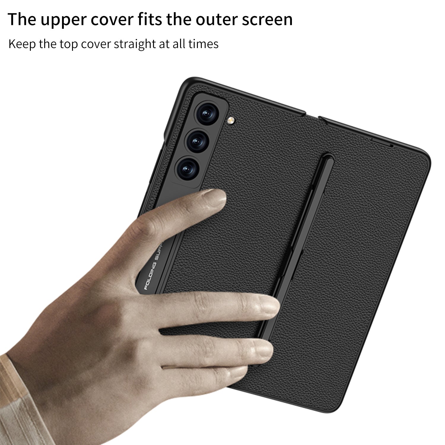 GKK For Samsung Galaxy Z Fold5 5G Case PU Leather Phone Cover with Pen Slot Screen Protector