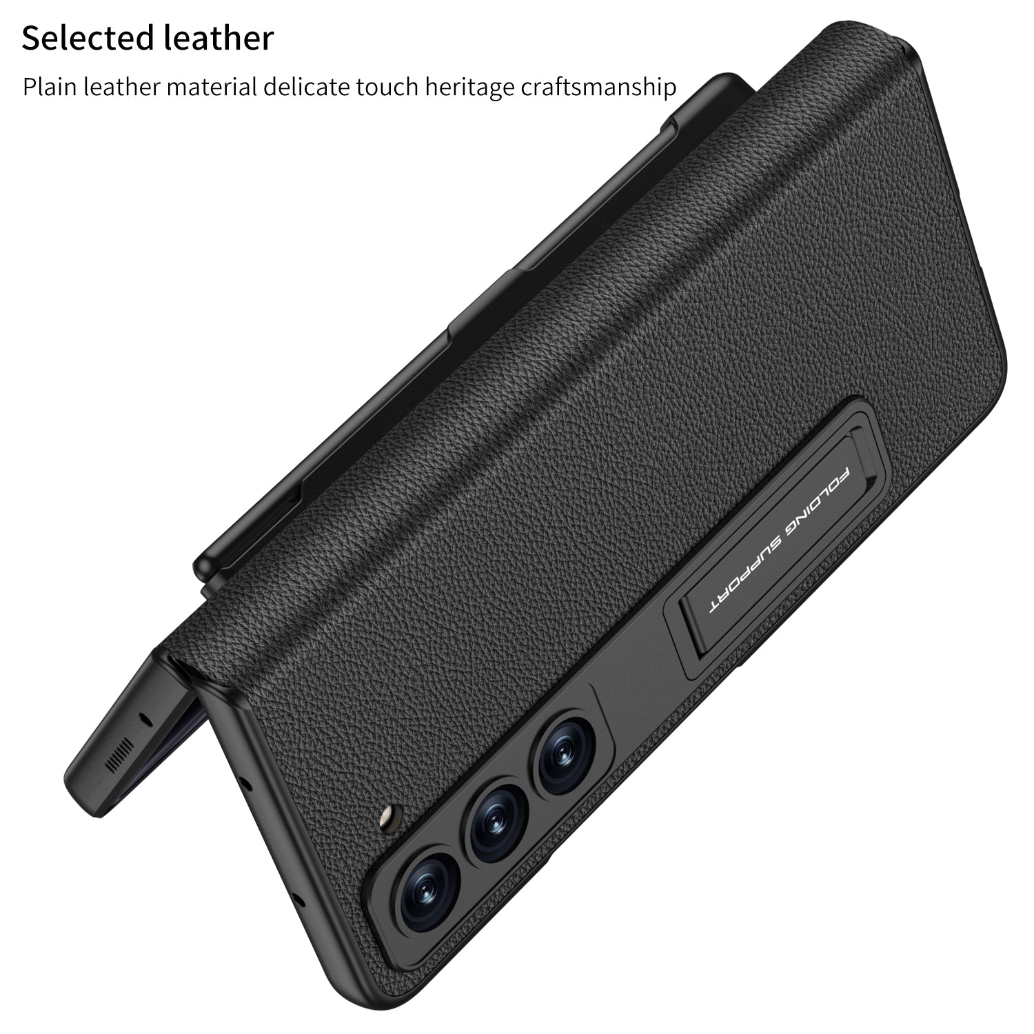 GKK For Samsung Galaxy Z Fold5 5G Case PU Leather Phone Cover with Pen Slot Screen Protector