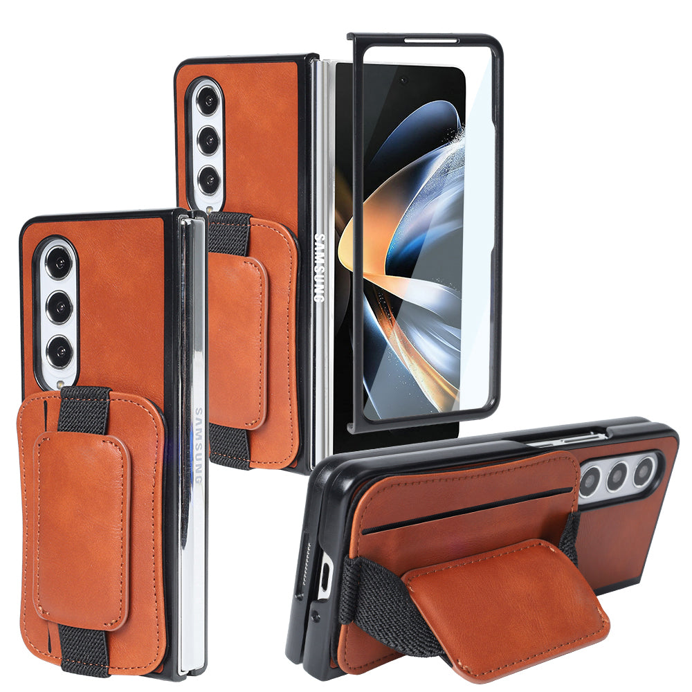 For Samsung Galaxy Z Fold3 5G Case Rotating Kickstand Card Holder Protective Cover