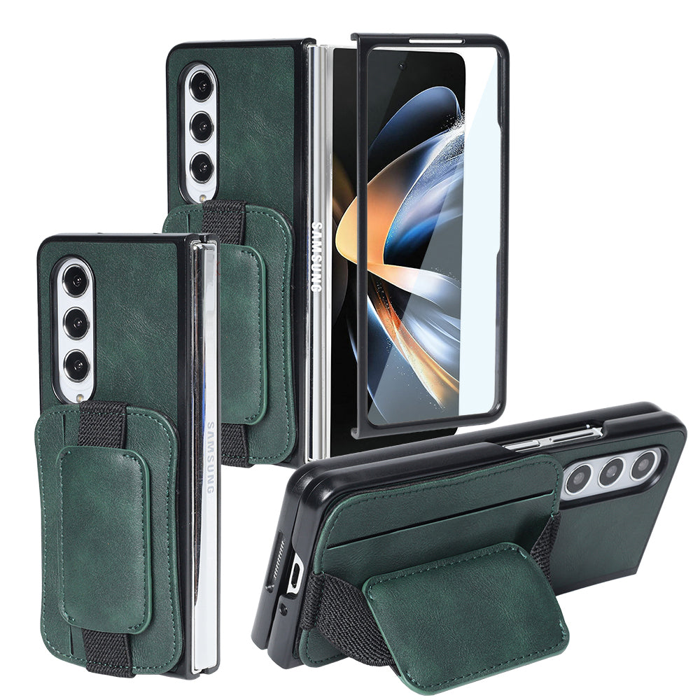 For Samsung Galaxy Z Fold3 5G Case Rotating Kickstand Card Holder Protective Cover