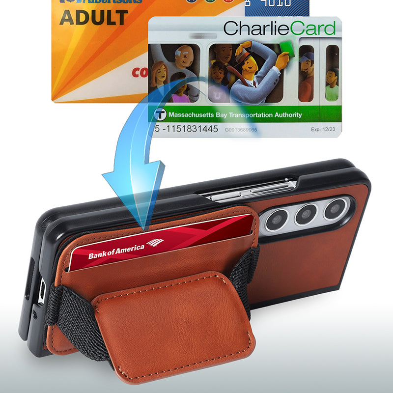 For Samsung Galaxy Z Fold3 5G Case Rotating Kickstand Card Holder Protective Cover