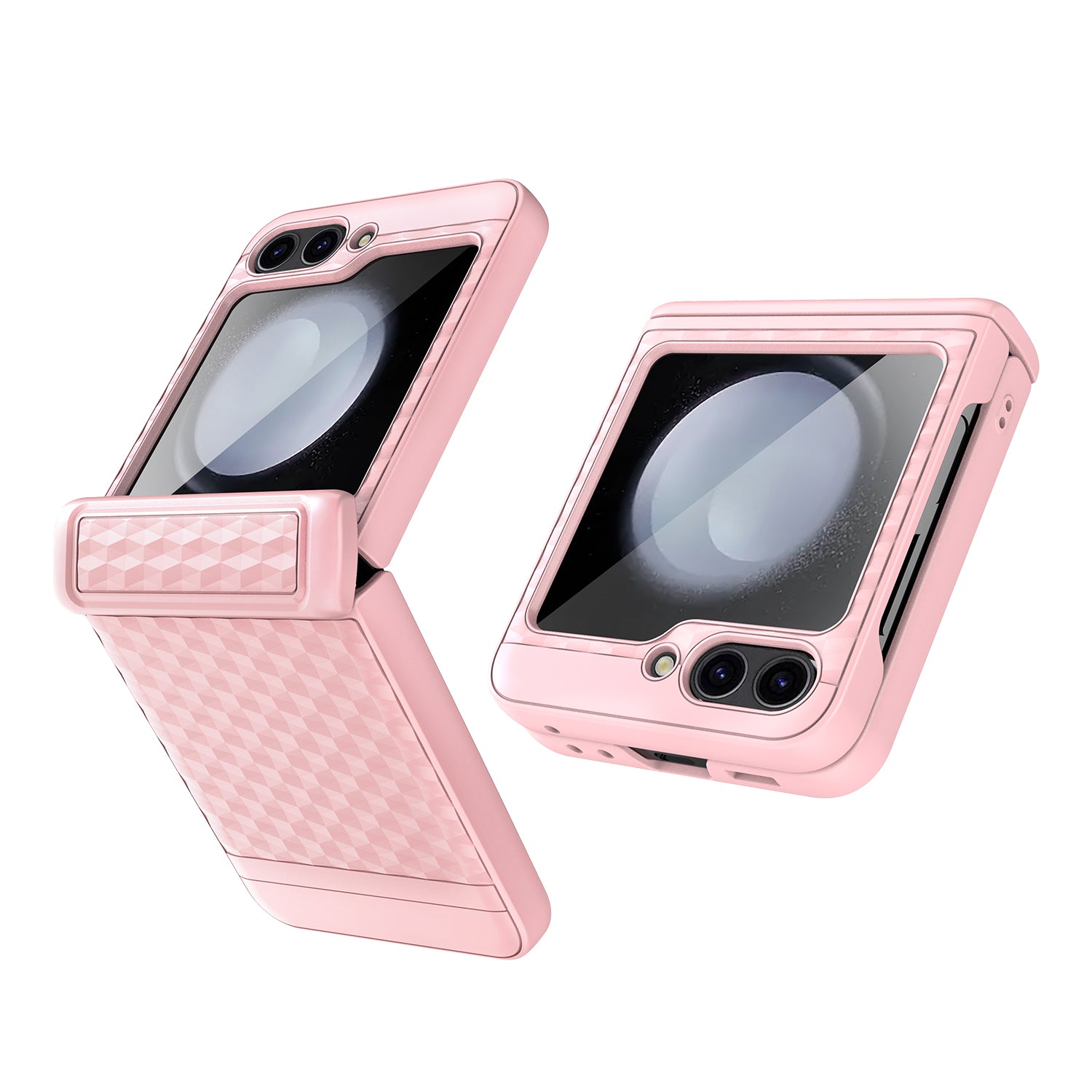 For Samsung Galaxy Z Flip5 5G Case Magnetic Spring Link Hinge Phone Cover with Tempered Glass Screen Film