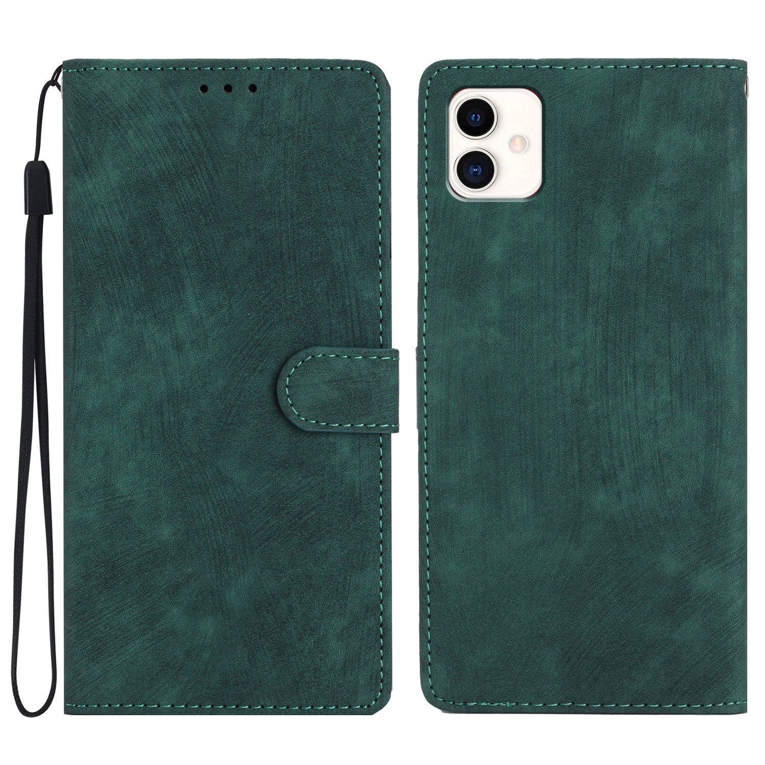 For Samsung Galaxy A05 4G Case PU Leather Folding Stand Solid Color Phone Cover
