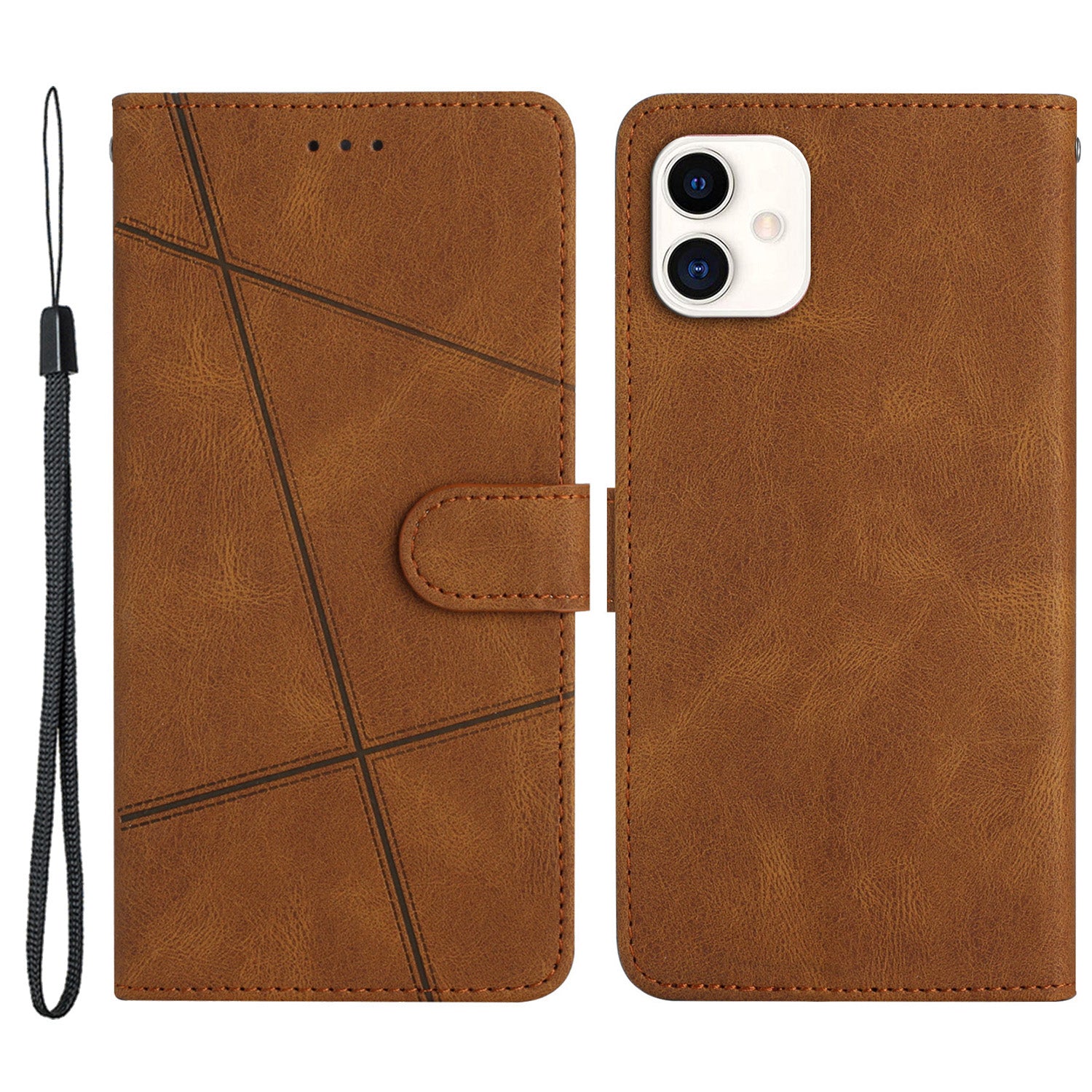 For Samsung Galaxy A05 4G Crazy Horse Texture Wallet Case PU Leather Imprinted Lines Phone Stand Cover