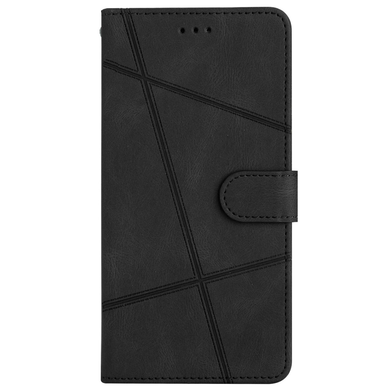 For Samsung Galaxy A05s Wallet PU Leather Stand Case Imprinted Lines Crazy Horse Texture Phone Cover