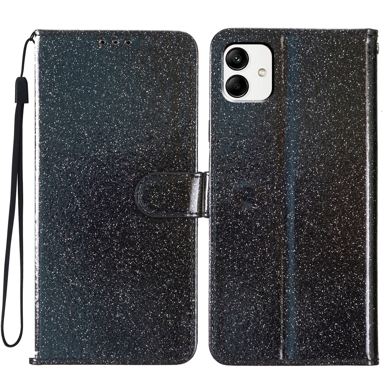 For Samsung Galaxy A05 4G Glittery PU Leather Wallet Phone Case Shockproof Flip Stand Cover