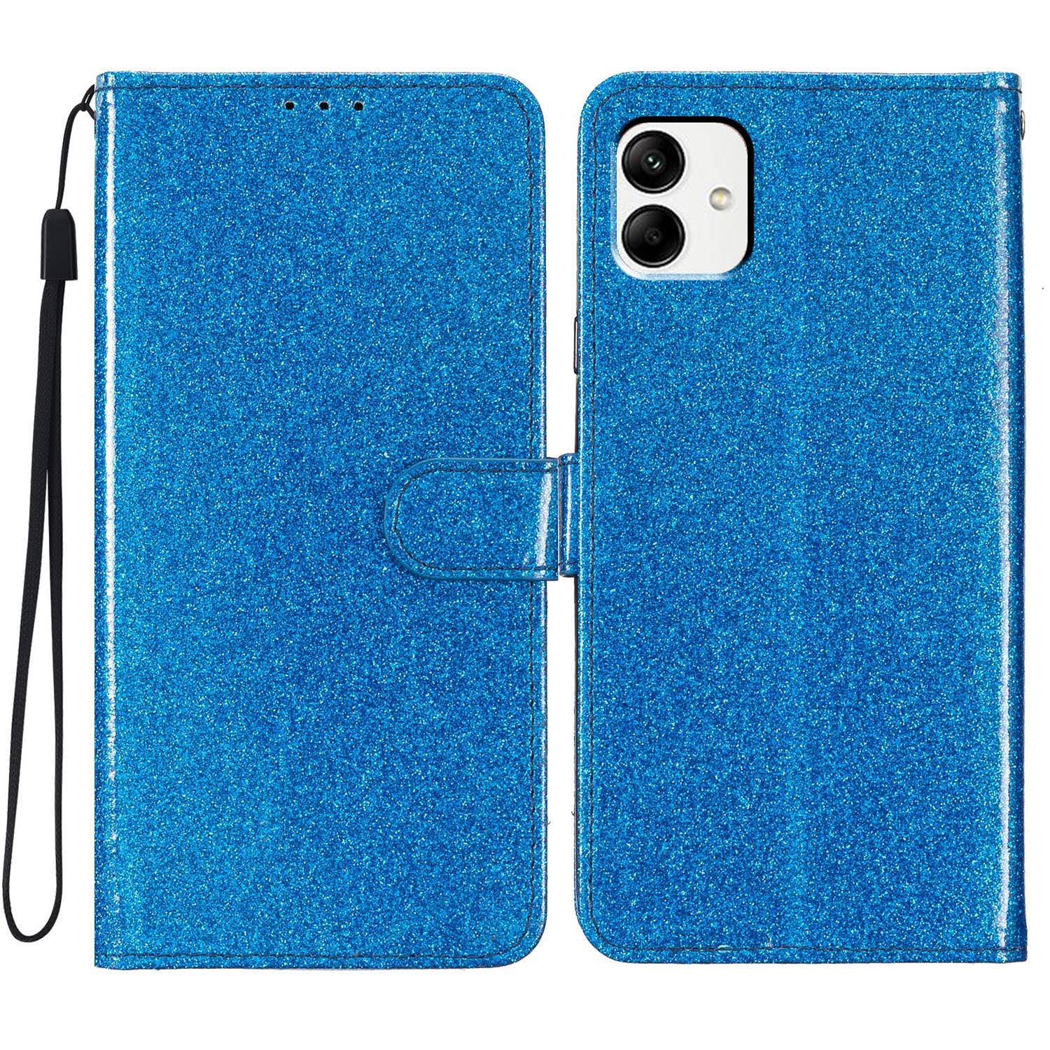 For Samsung Galaxy A05 4G Glittery PU Leather Wallet Phone Case Shockproof Flip Stand Cover