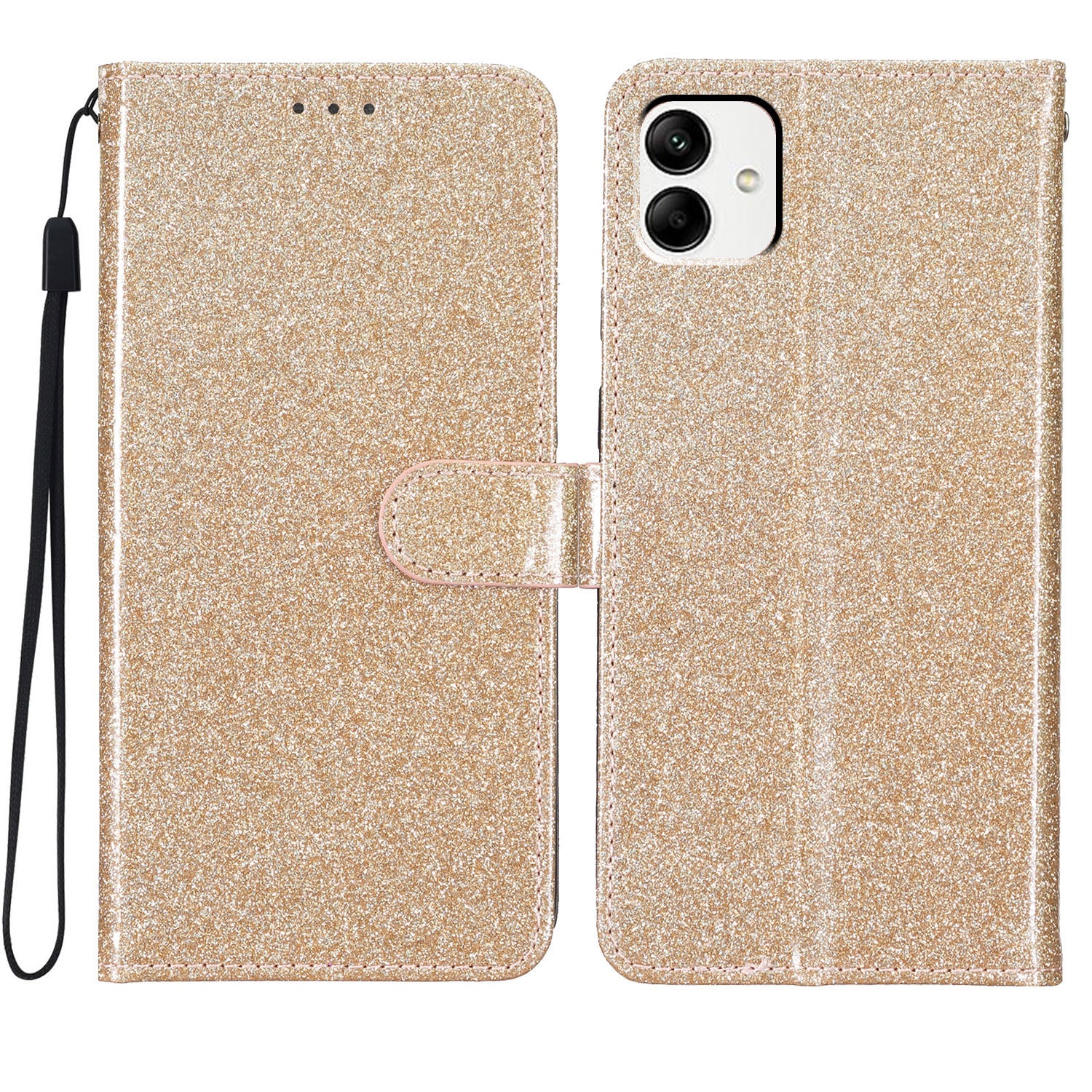 For Samsung Galaxy A05 4G Glittery PU Leather Wallet Phone Case Shockproof Flip Stand Cover