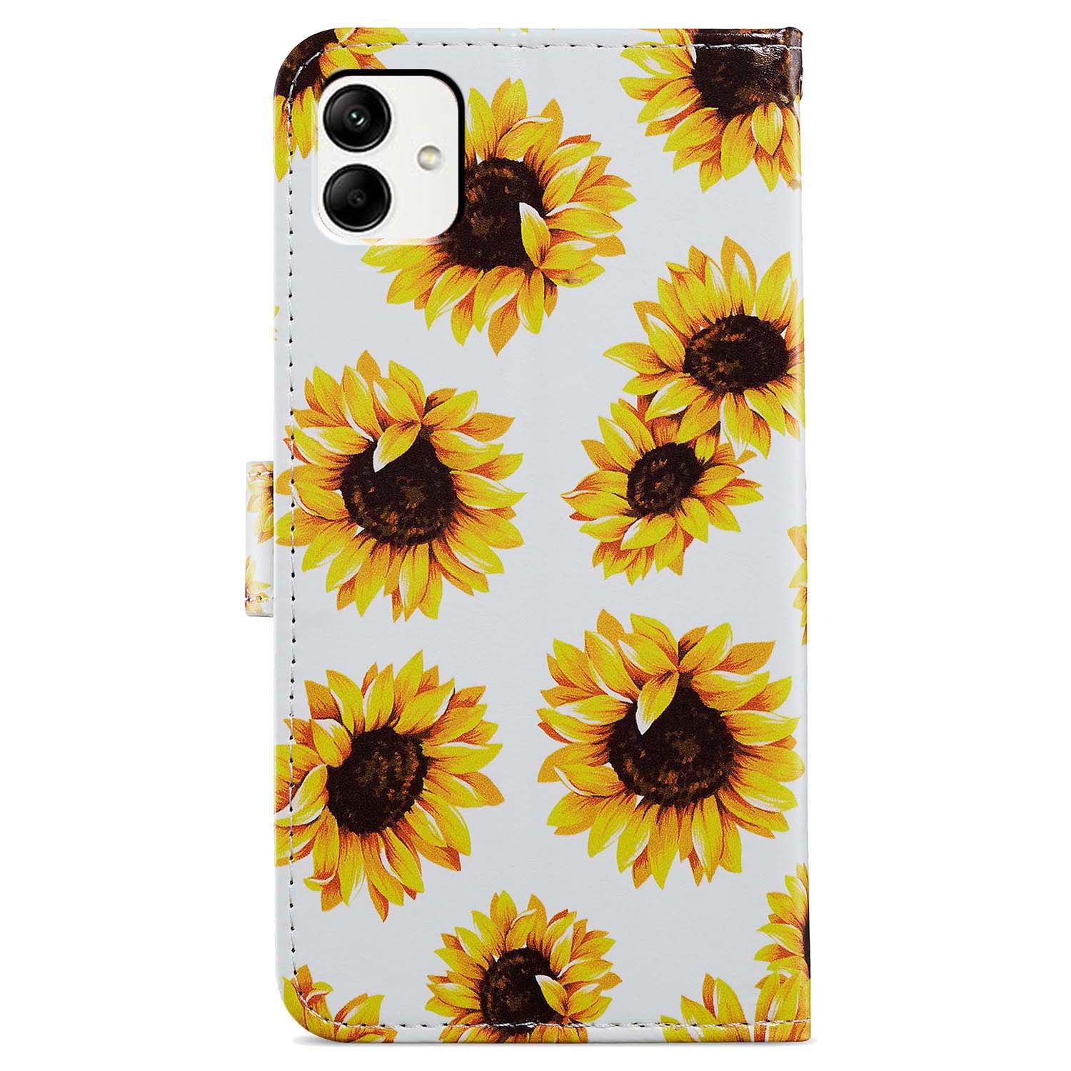 For Samsung Galaxy A05 4G Case Pattern Printing Stand PU Leather Phone Cover