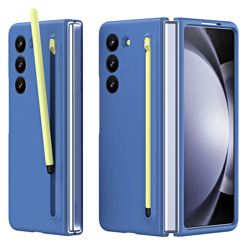 For Samsung Galaxy Z Fold5 5G Case All-Inclusive PC Phone Cover with Front Screen Protector Stylus Pen