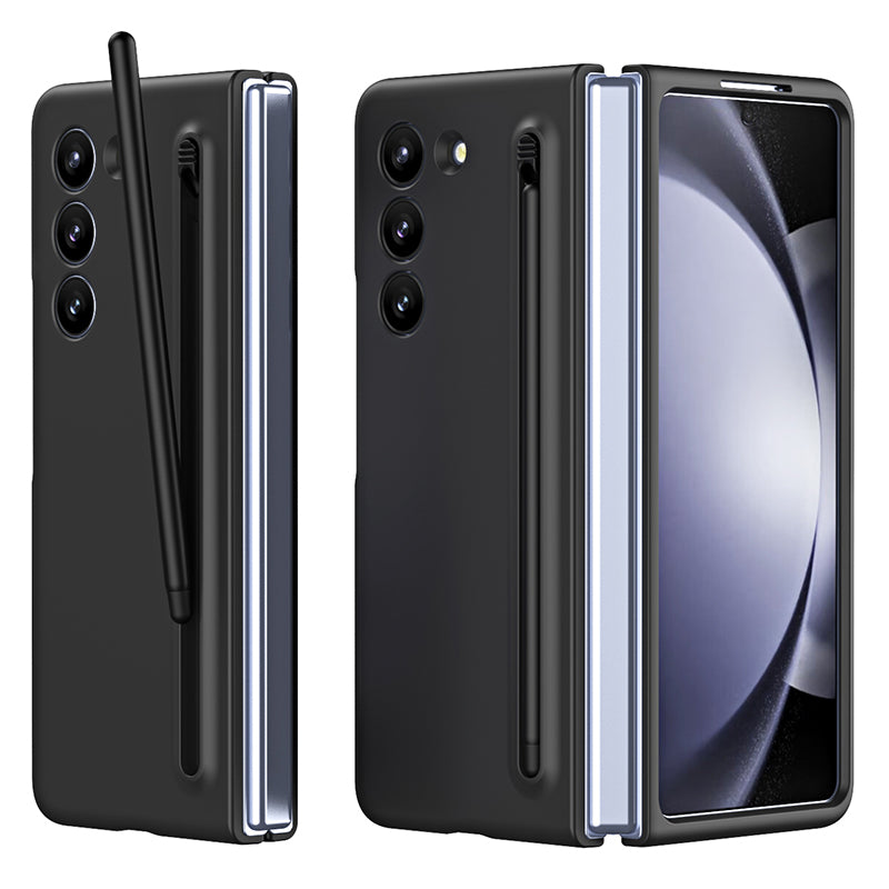 For Samsung Galaxy Z Fold5 5G Case All-Inclusive PC Phone Cover with Front Screen Protector Stylus Pen