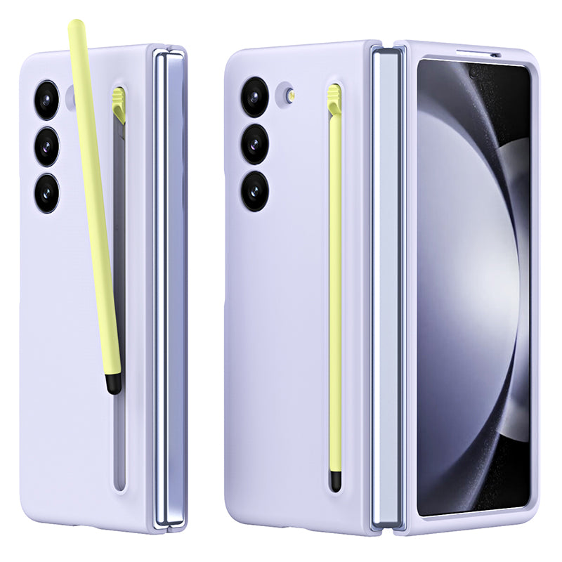 For Samsung Galaxy Z Fold5 5G Case All-Inclusive PC Phone Cover with Front Screen Protector Stylus Pen
