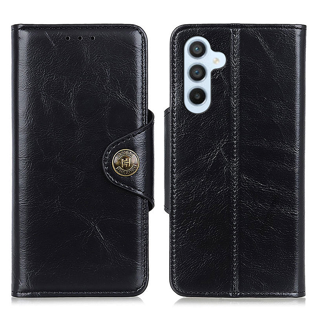 KHAZHEN For Samsung Galaxy A05s 4G Case PU Leather Folding Stand Wallet Phone Cover