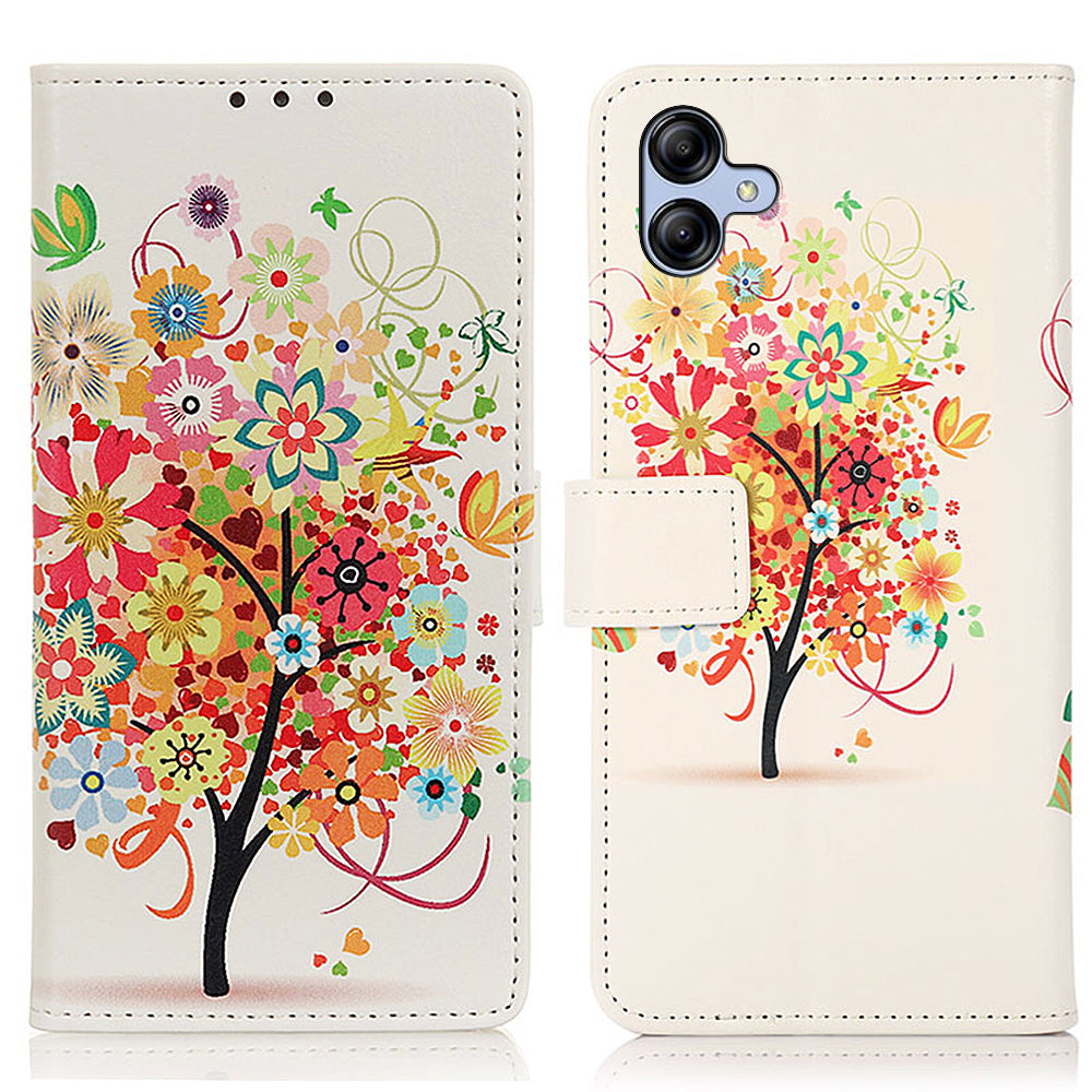 For Samsung Galaxy A05 4G Case Wallet Pattern Printed Leather Stand Phone Cover