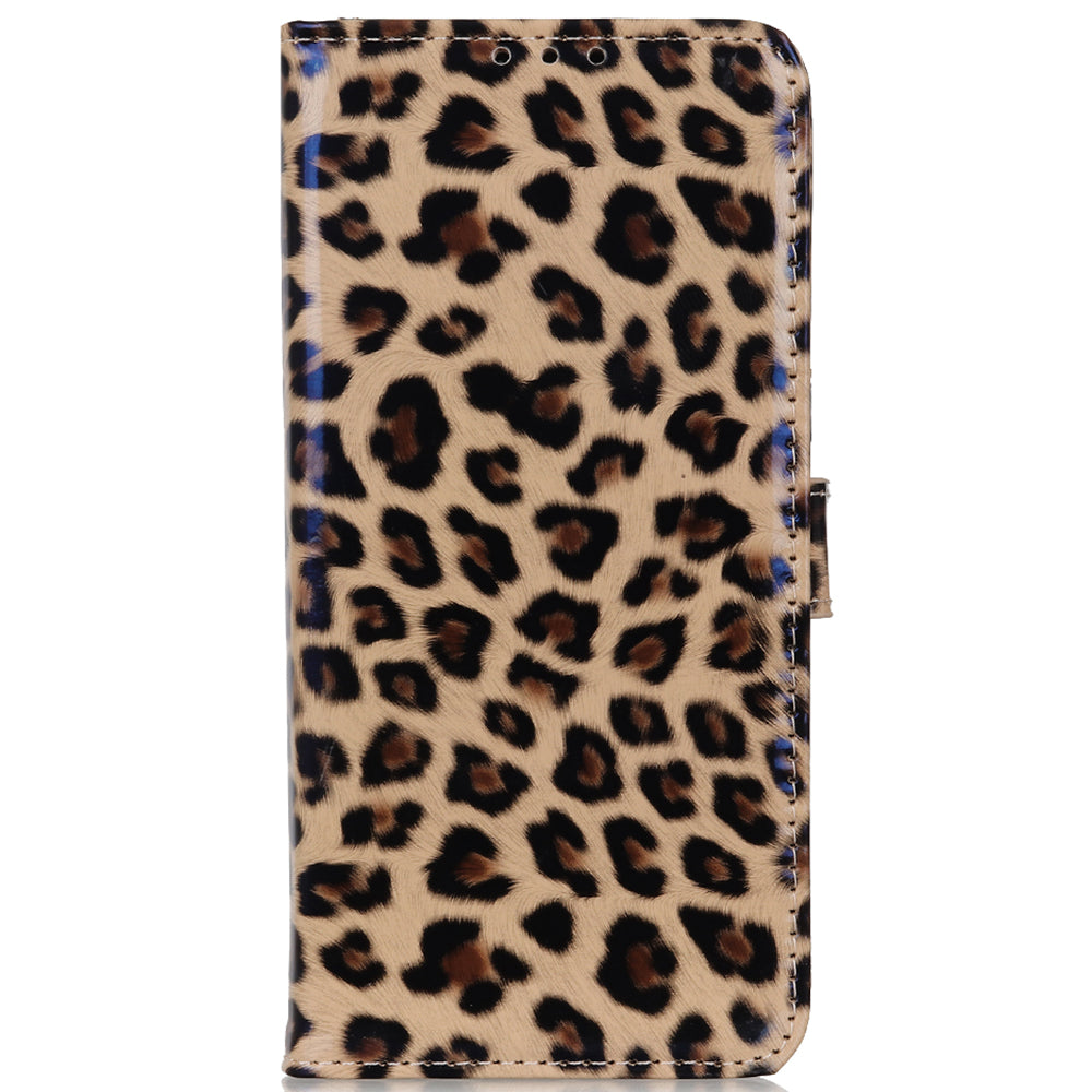For Samsung Galaxy A05 4G Case PU Leather Stand Wallet Phone Cover - Leopard Pattern