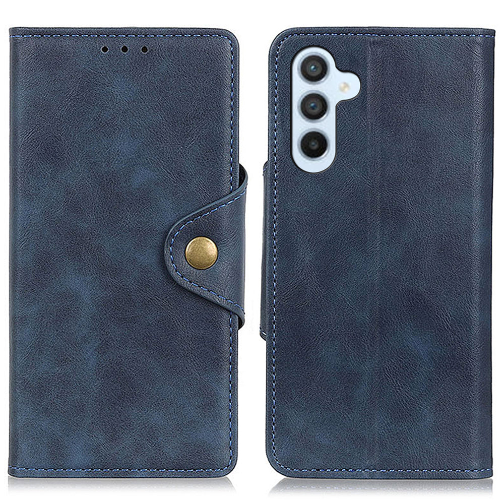 For Samsung Galaxy A05s 4G Case Leather Wallet Brass Buckle Stand Phone Protective Cover