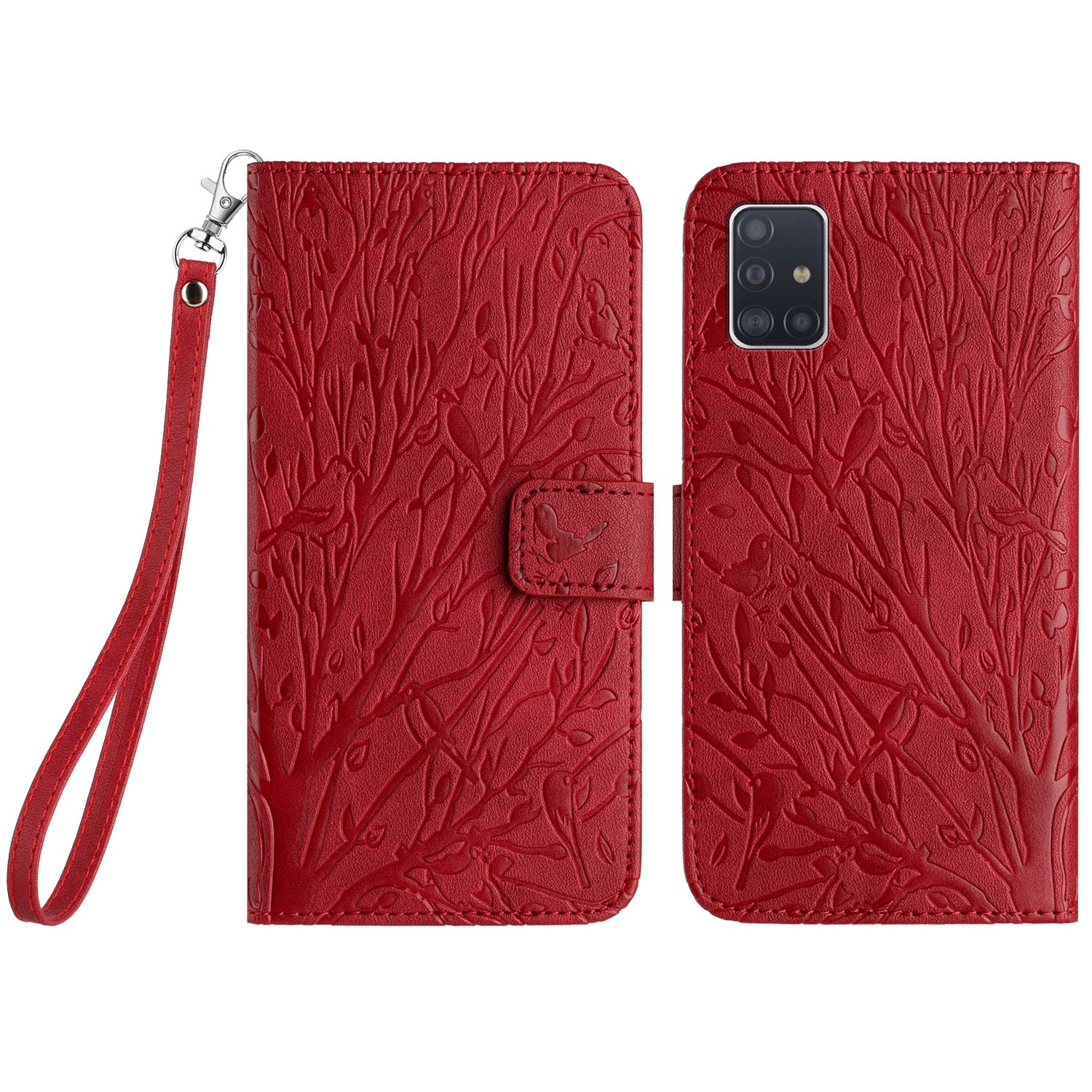 For Samsung Galaxy A71 4G SM-A715 Leather Case Wallet Stand Imprinted Phone Cover