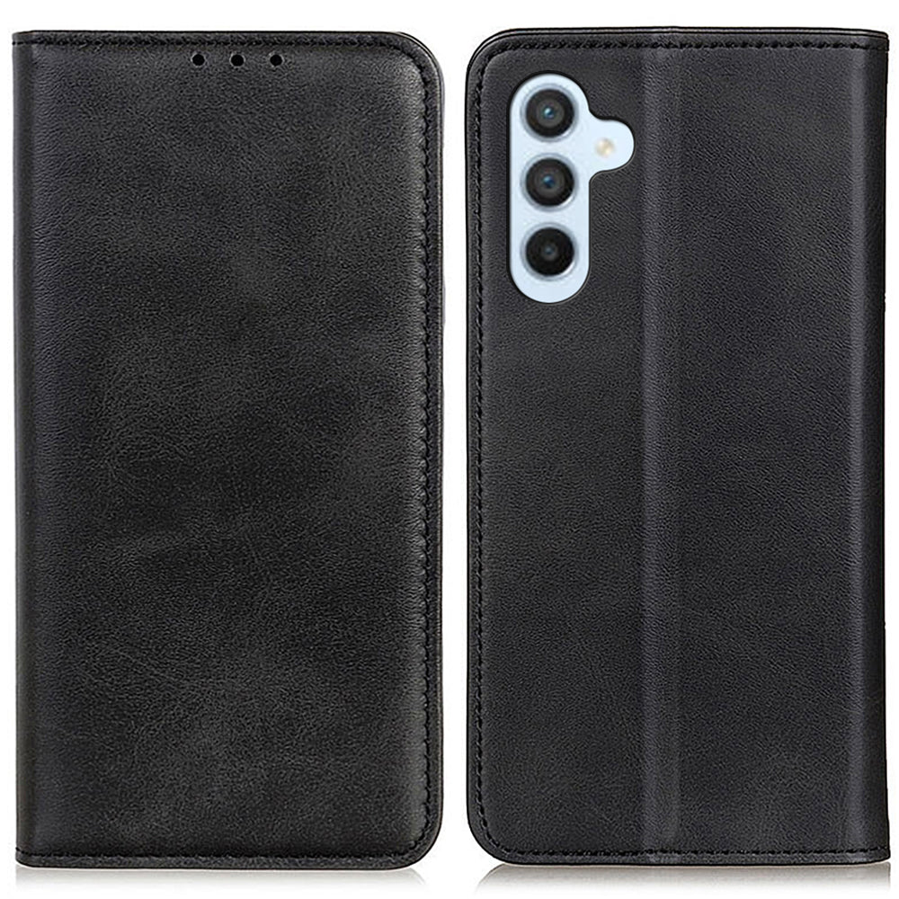 Pro Samsung Galaxy A05s 4G pouzdro hovězí kůže textura dělený kožený kryt stojánek na peněženku pouzdro telefonu