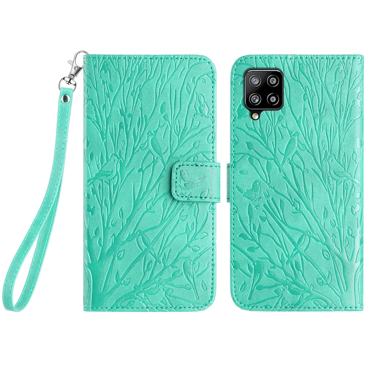 For Samsung Galaxy A42 5G Leather Case Wallet Stand Imprinted Phone Cover