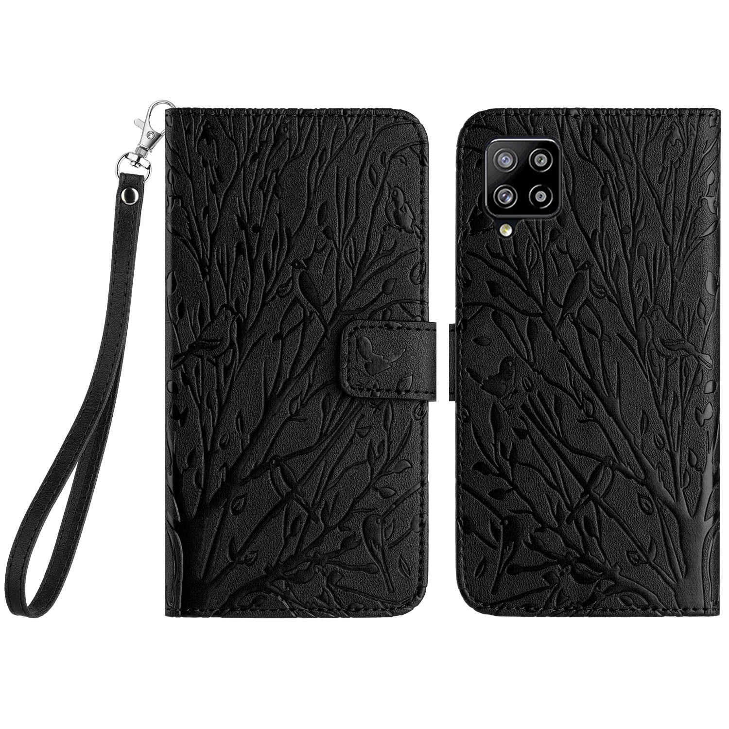 For Samsung Galaxy A42 5G Leather Case Wallet Stand Imprinted Phone Cover