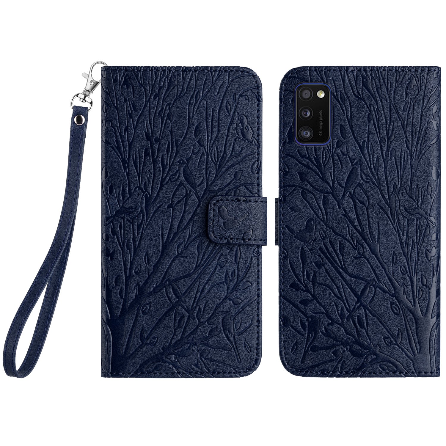 Til Samsung Galaxy A41 (global version) etui Pung Beskyttende telefoncover med stativ