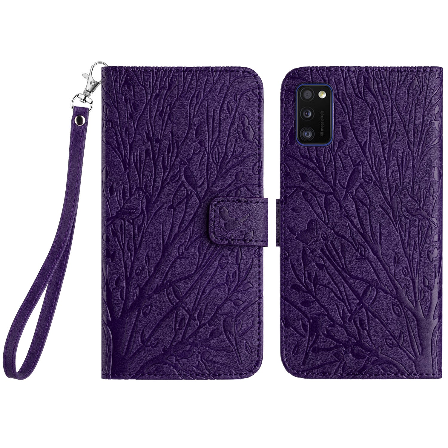 Til Samsung Galaxy A41 (global version) etui Pung Beskyttende telefoncover med stativ