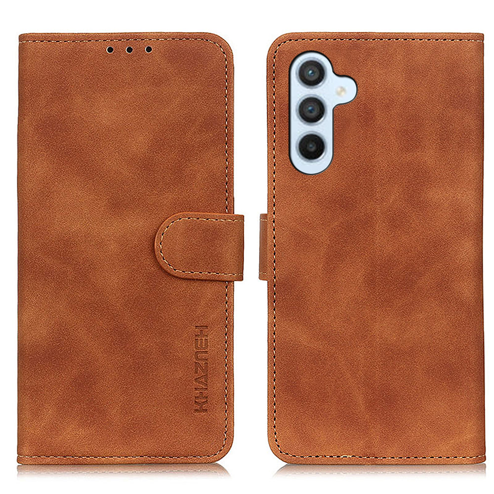 KHAZNEH For Samsung Galaxy A05s 4G Case Retro Texture PU Leather Wallet Mobile Phone Cover