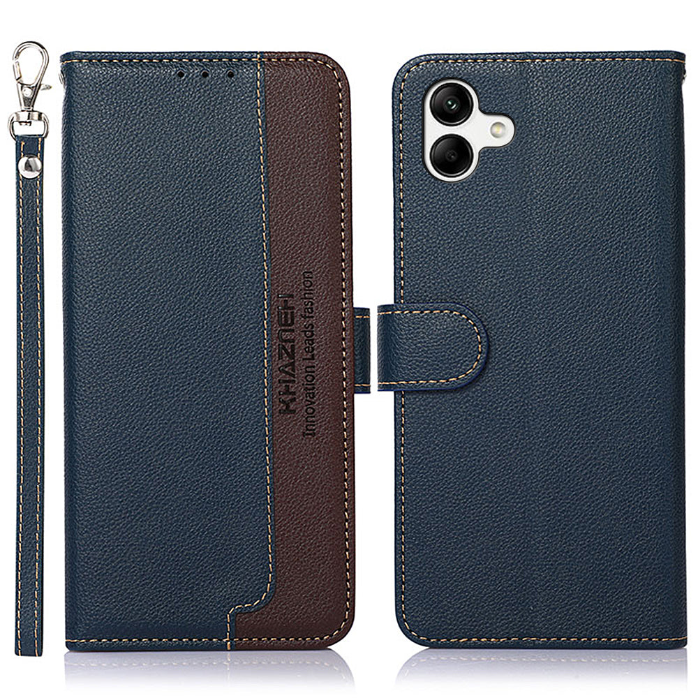 KHAZNEH For Samsung Galaxy A05 4G Case RFID Blocking Wallet PU Leather Phone Stand Cover