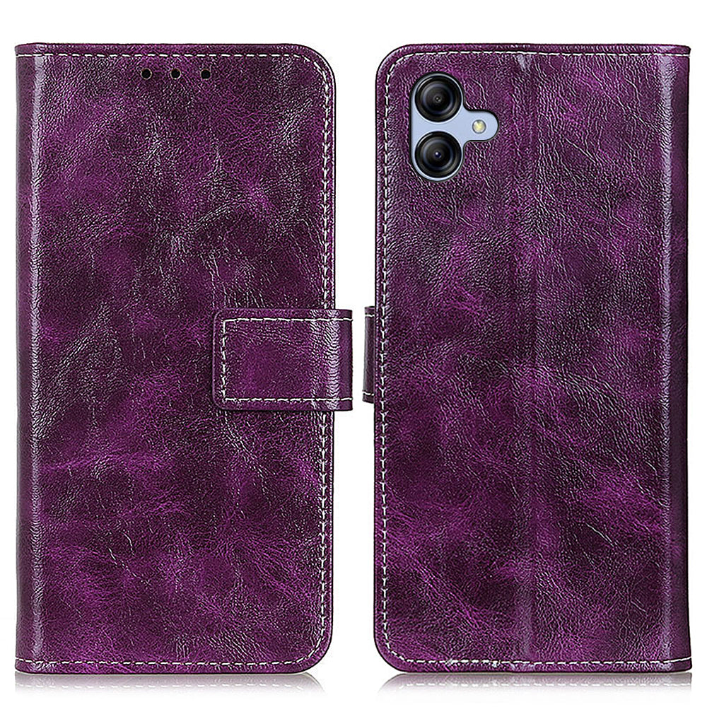 Leather Phone Shell for Samsung Galaxy A05 4G Case Crazy Horse Texture Phone Cover