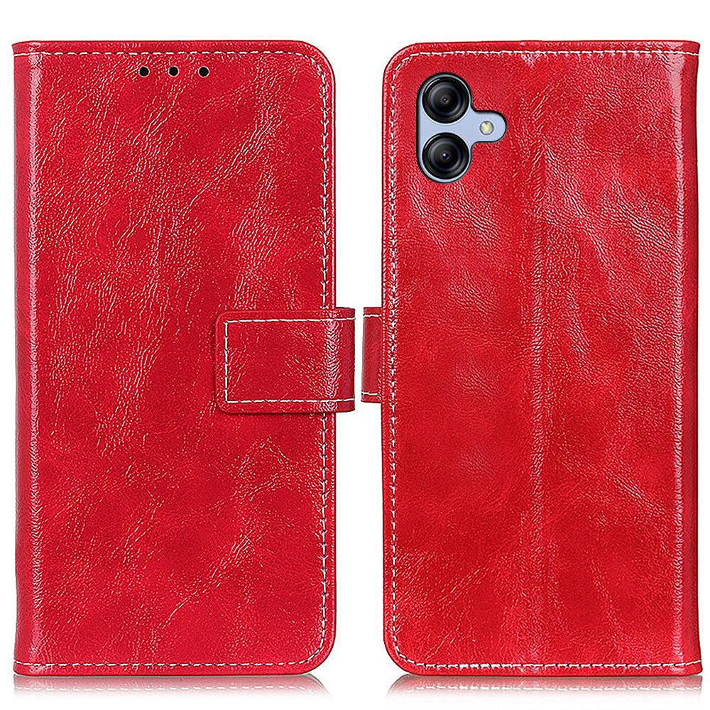 Leather Phone Shell for Samsung Galaxy A05 4G Case Crazy Horse Texture Phone Cover