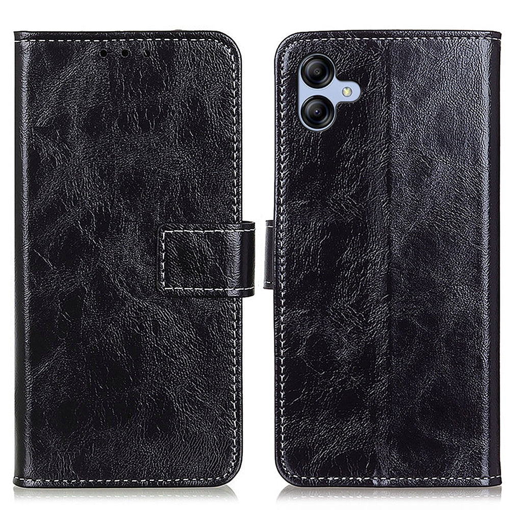 Leather Phone Shell for Samsung Galaxy A05 4G Case Crazy Horse Texture Phone Cover
