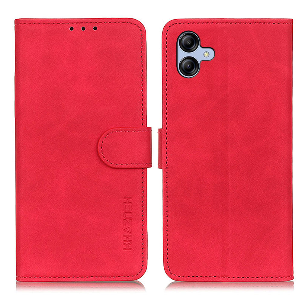 KHAZNEH For Samsung Galaxy A05 4G Case PU Leather Retro Texture Stand Phone Cover