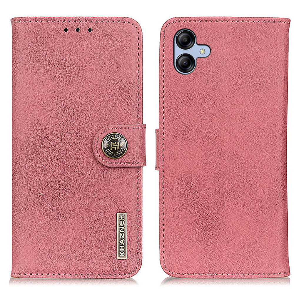 KHAZNEH For Samsung Galaxy A05 4G Case Cowhide Texture Leather Wallet Phone Cover