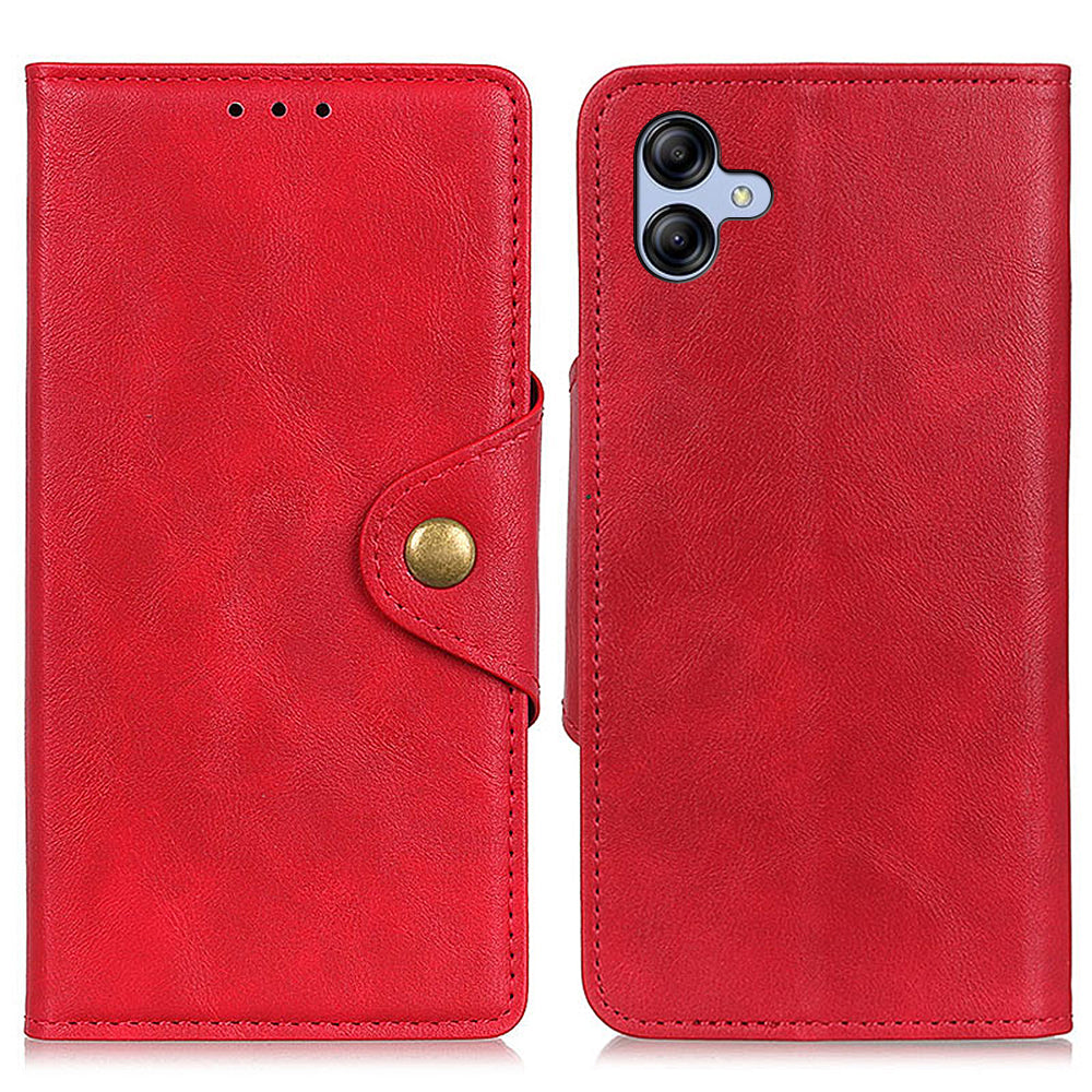 For Samsung Galaxy A05 4G Case Flip Leather Wallet Brass Buckle Phone Cover