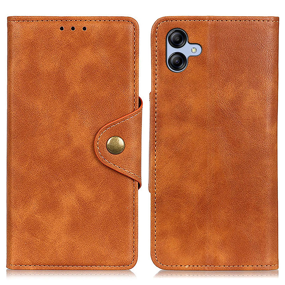 For Samsung Galaxy A05 4G Case Flip Leather Wallet Brass Buckle Phone Cover
