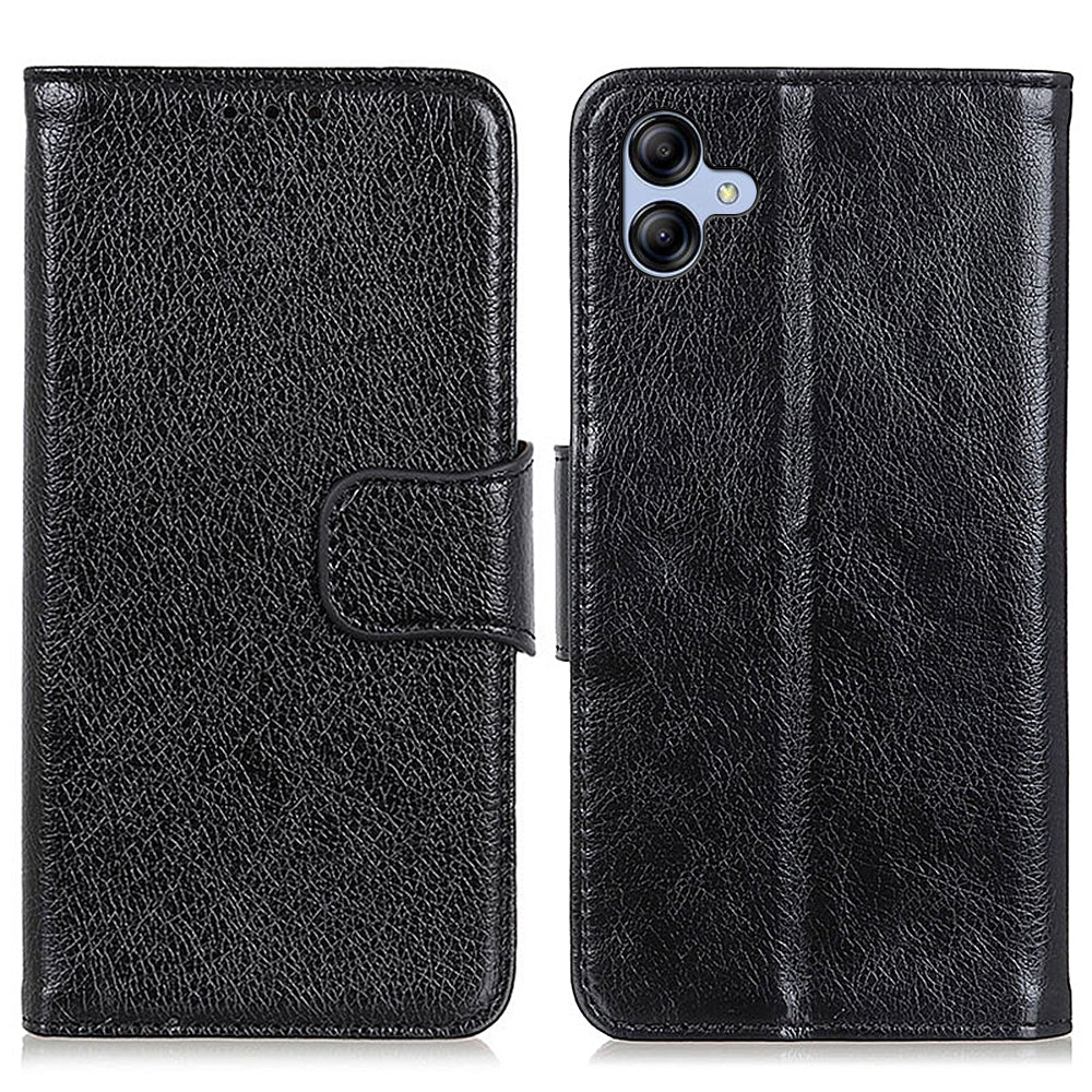For Samsung Galaxy A05 4G Case Nappa Texture Split Leather Foldable Stand Phone Cover