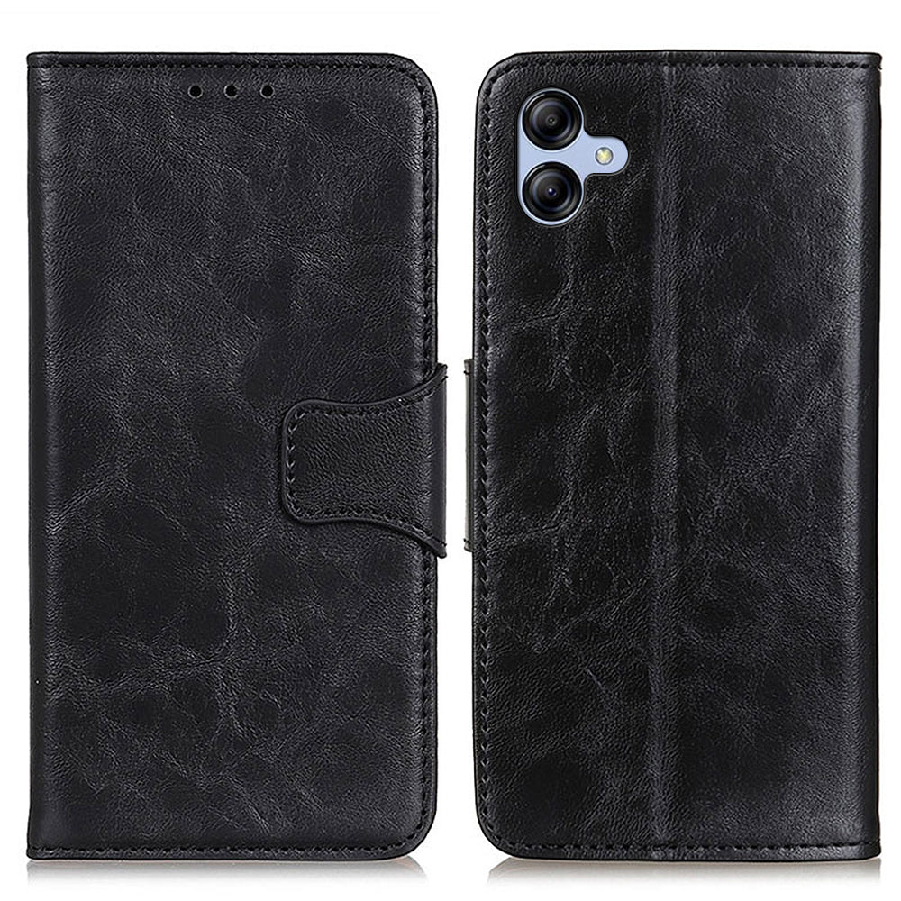 Pro Samsung Galaxy A05 4G pouzdro dělené kožené pouzdro Crazy Horse Texture Wallet Kryt na telefon