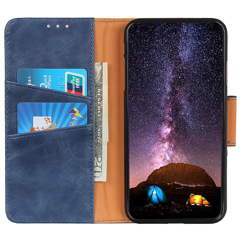 Pro Samsung Galaxy A05 4G pouzdro dělené kožené pouzdro Crazy Horse Texture Wallet Kryt na telefon