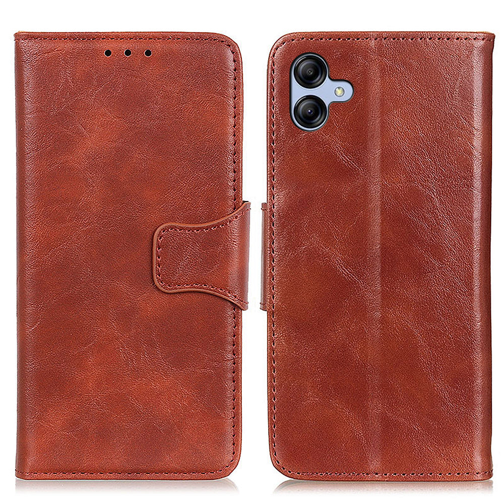 Pro Samsung Galaxy A05 4G pouzdro dělené kožené pouzdro Crazy Horse Texture Wallet Kryt na telefon
