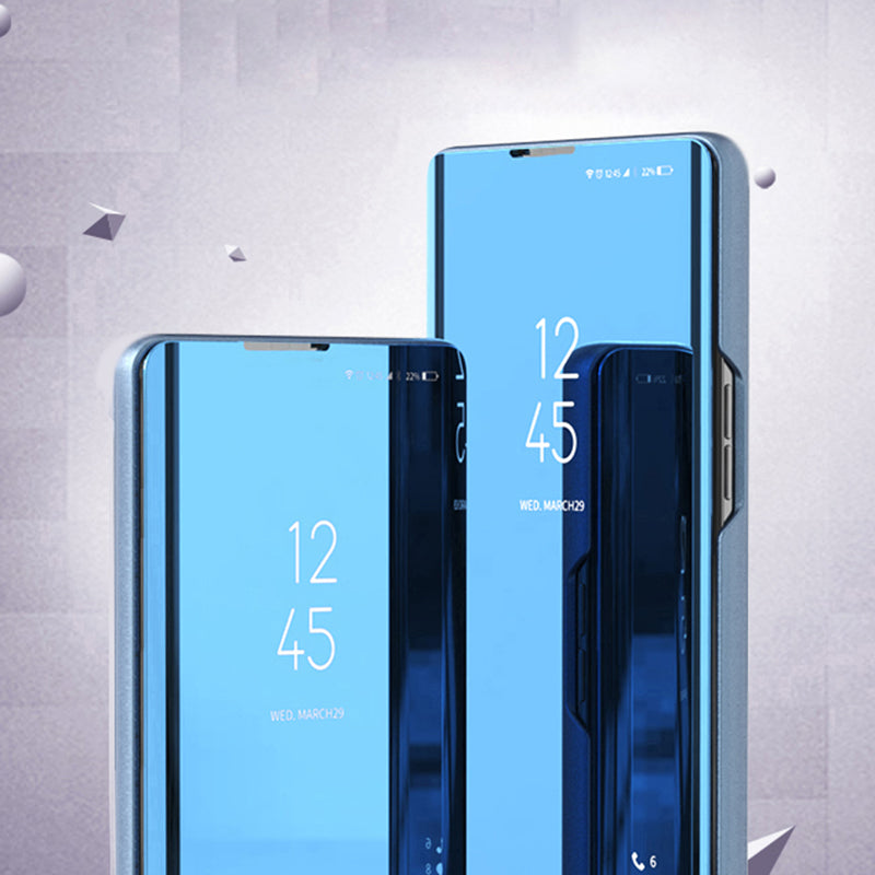 For Samsung Galaxy M34 5G F34 5G Case Mirror Surface View Window Leather Stand Cover