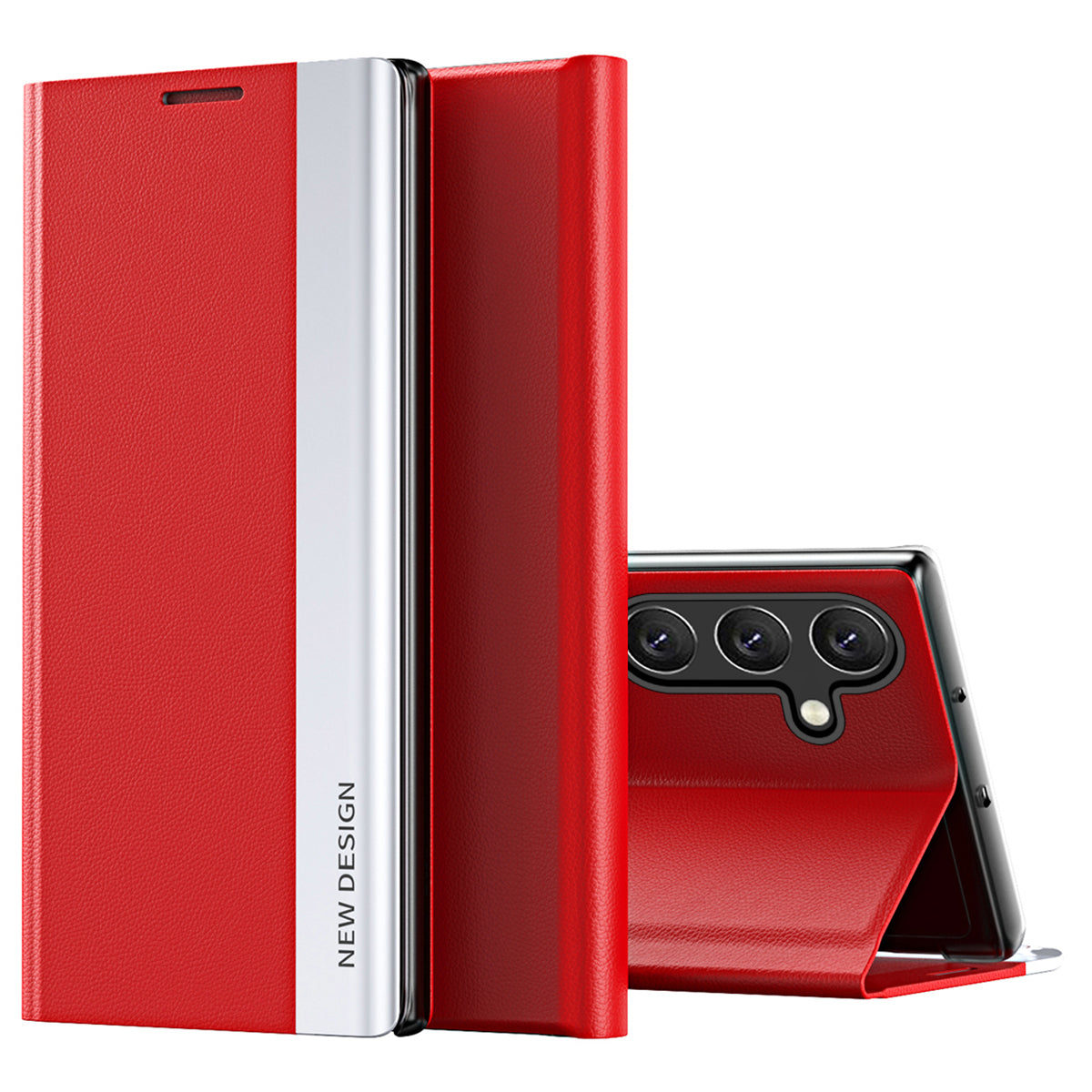 For Samsung Galaxy M34 5G F34 5G Case PU Leather Electroplating Stand Cover