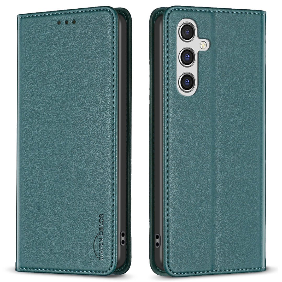 BINFEN COLOR BF18 For Samsung Galaxy A05s 4G Case Card Holder Phone Pouch PU Leather Stand Cover