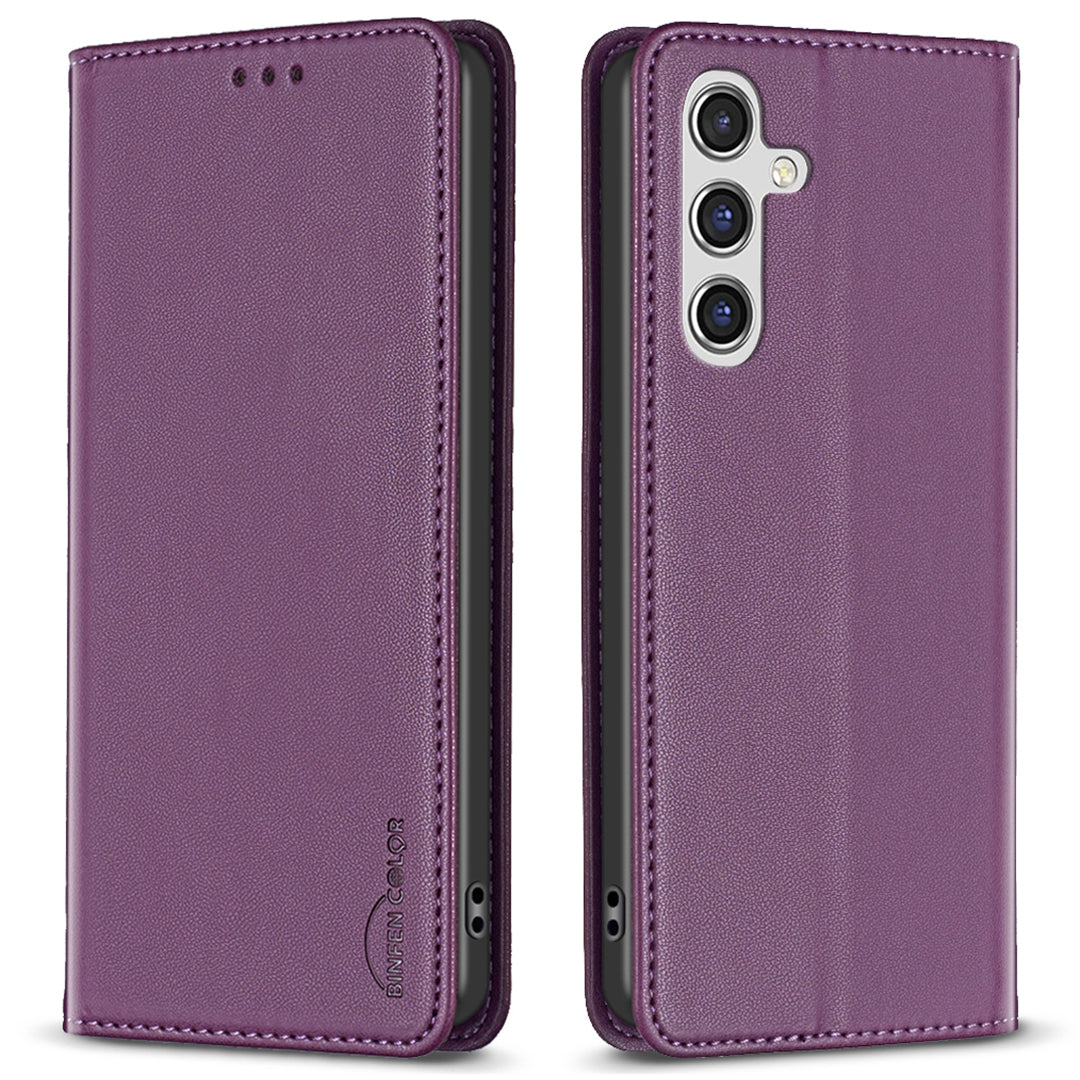 BINFEN COLOR BF18 For Samsung Galaxy A05s 4G Case Card Holder Phone Pouch PU Leather Stand Cover