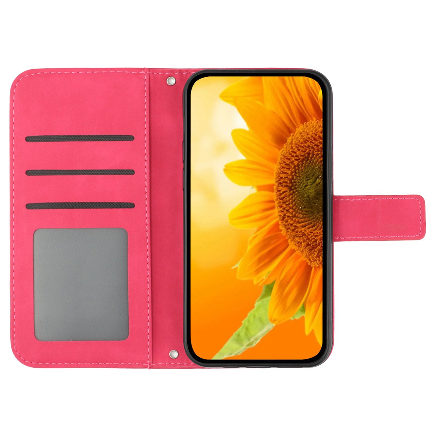 HT04 til Samsung Galaxy A05s 4G-cover med påtrykt tegnebogsstativ Lædertelefontaske med håndstrop
