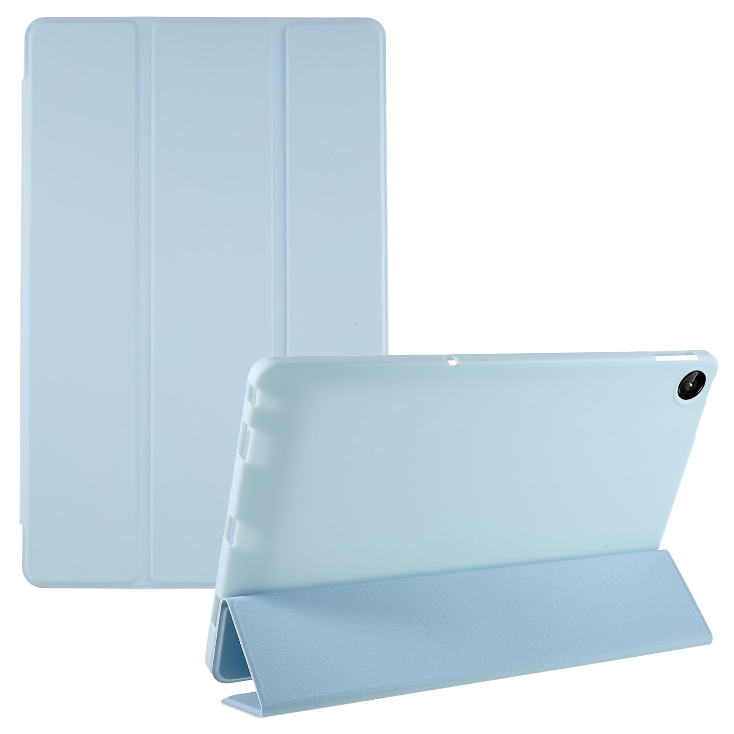 For Lenovo Tab M10 Plus (3rd Gen) Xiaoxin Pad 2022 10.6 inch Tri-fold Stand PU Leather Silicone Cover Tablet Anti-drop Shockproof Case
